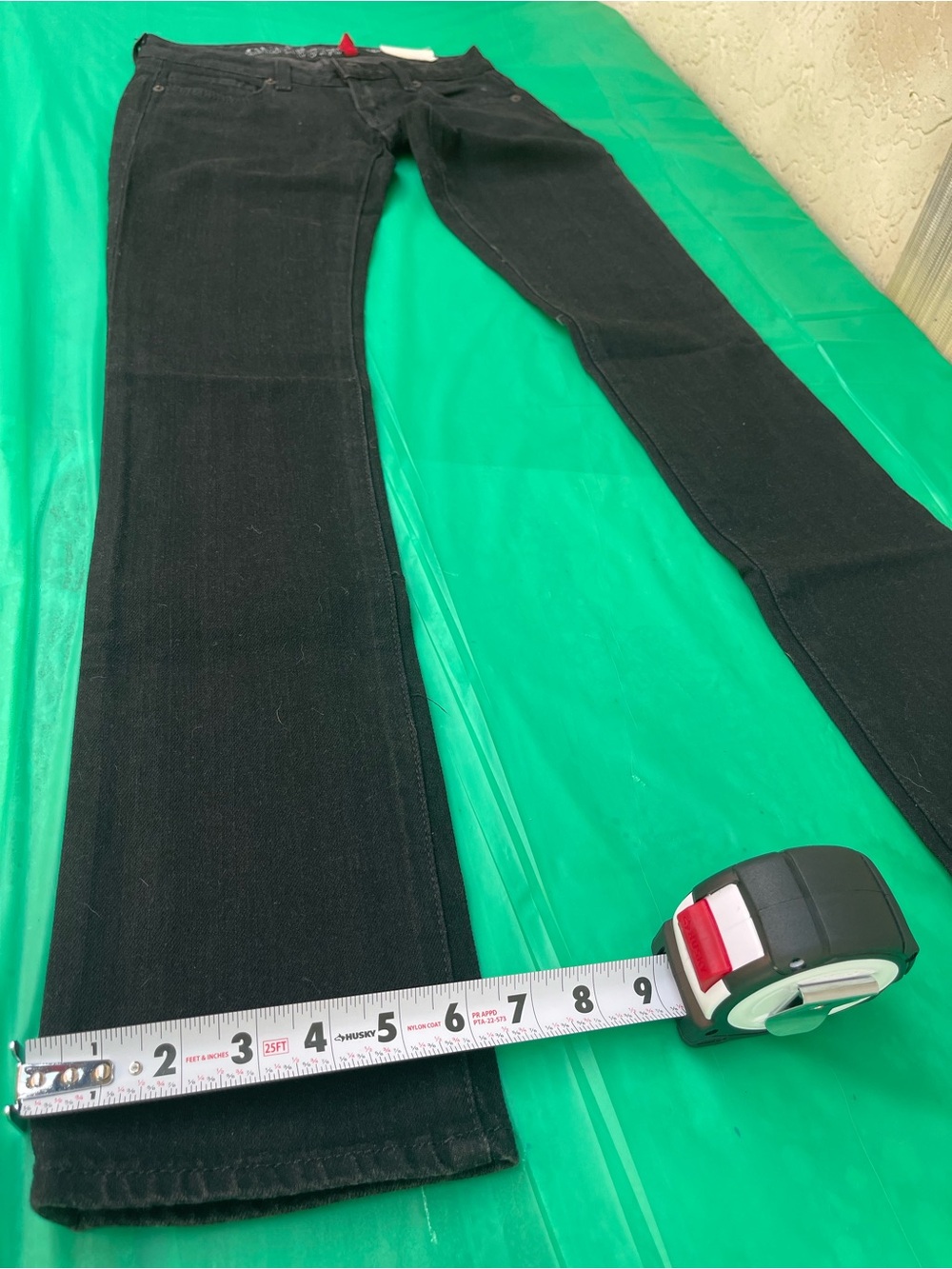 Y2K LOW RISE GUESS SKINNY JEANS BLACK NEW WITH TAGS SIZE 23 - Picture 9 of 15